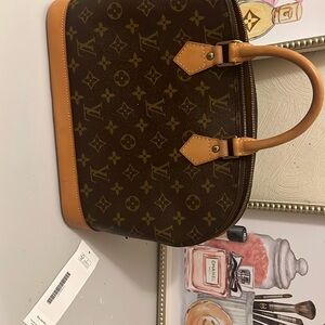 Louis Vuitton Brown and Tan Monogram Satchel
